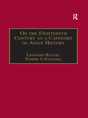 cover image of On the Eighteenth Century as a Category of Asian History